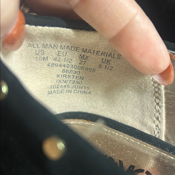 BONGO Black Shoes with Gold Accents - Picture 3 of 3